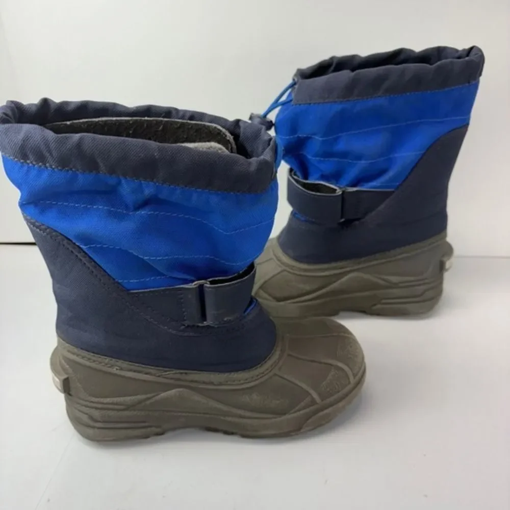 Columbia Winter Snow Boots Little Kid Size 13 Blue Gray Waterproof